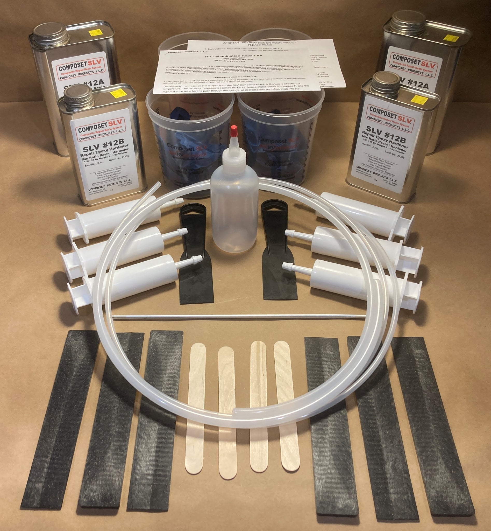 24 RV Wall Delamination Repair KIT with the Composet SLV injectable r