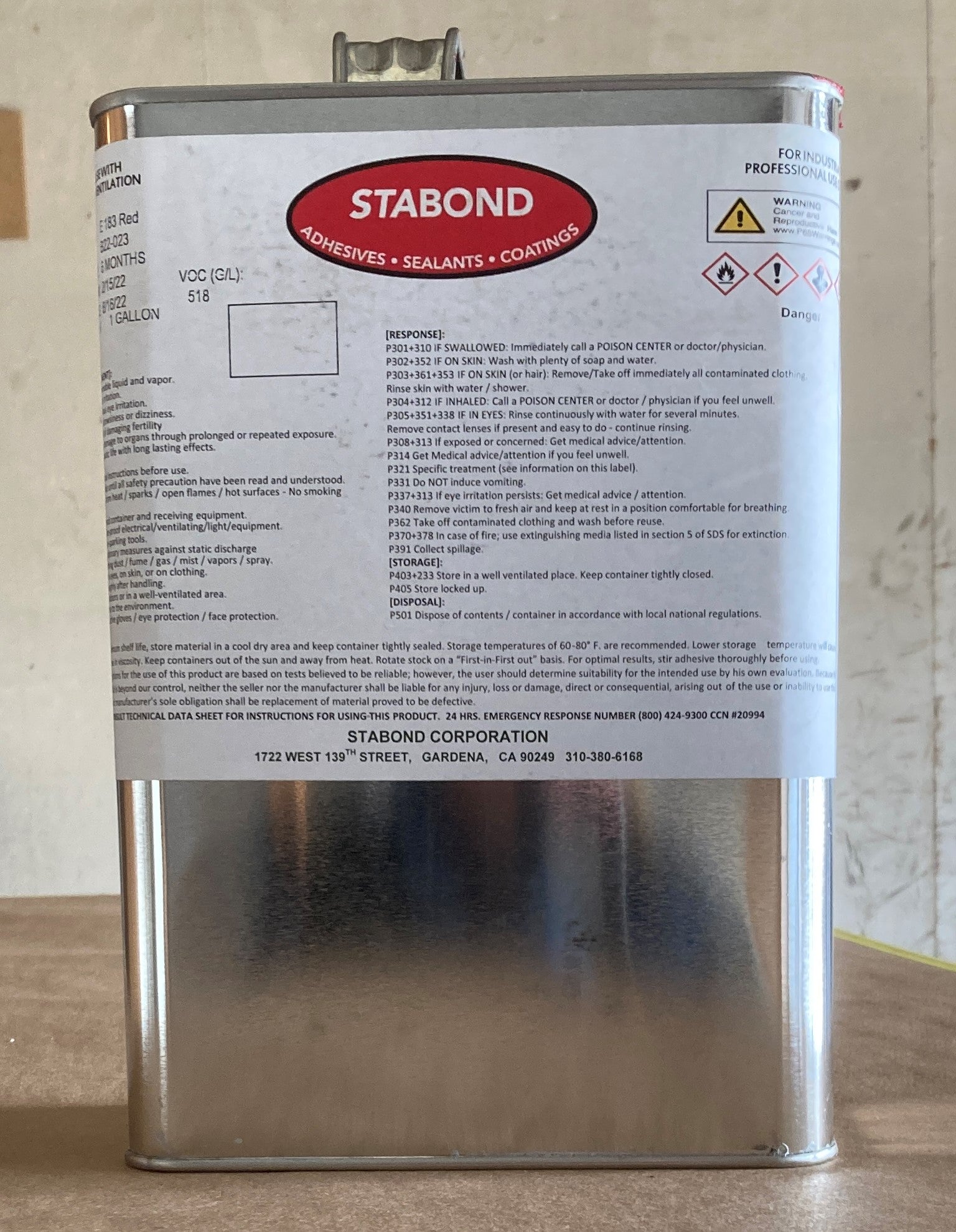 Stabond T440C, E183, Contact Cement for RV Walls, Siding, & Roofs RV