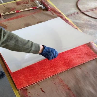 Stabond T-440 Contact Cement Glues Filon Fiberglass to Plywood